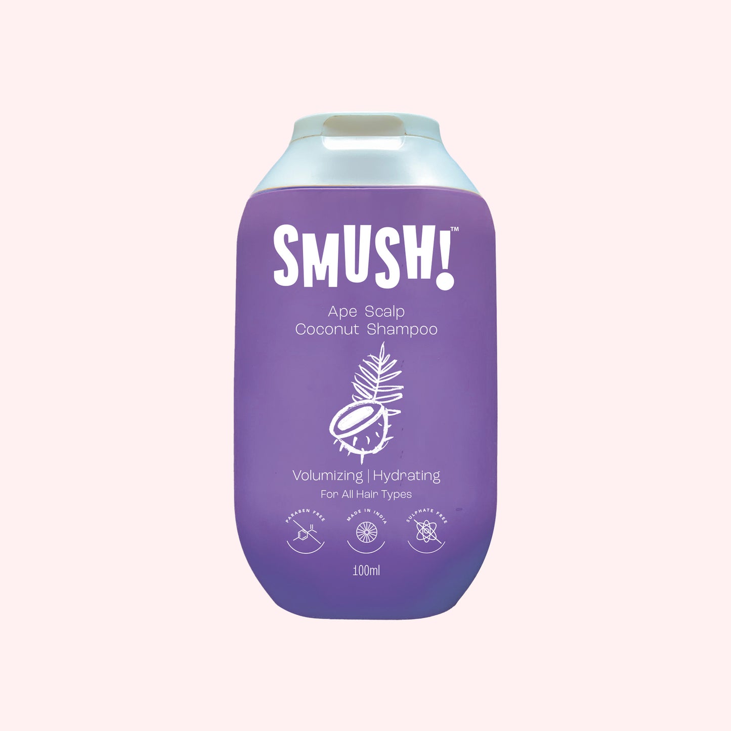 SMUSH! Ape Scalp Coconut Shampoo | 100ml | Travel Friendly Pack