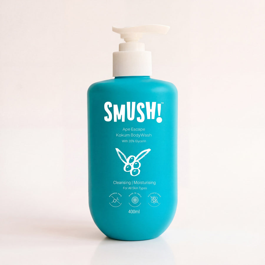 SMUSH! Ape Escape Kokum Body Wash with 35% glycerin, 400ml bottle