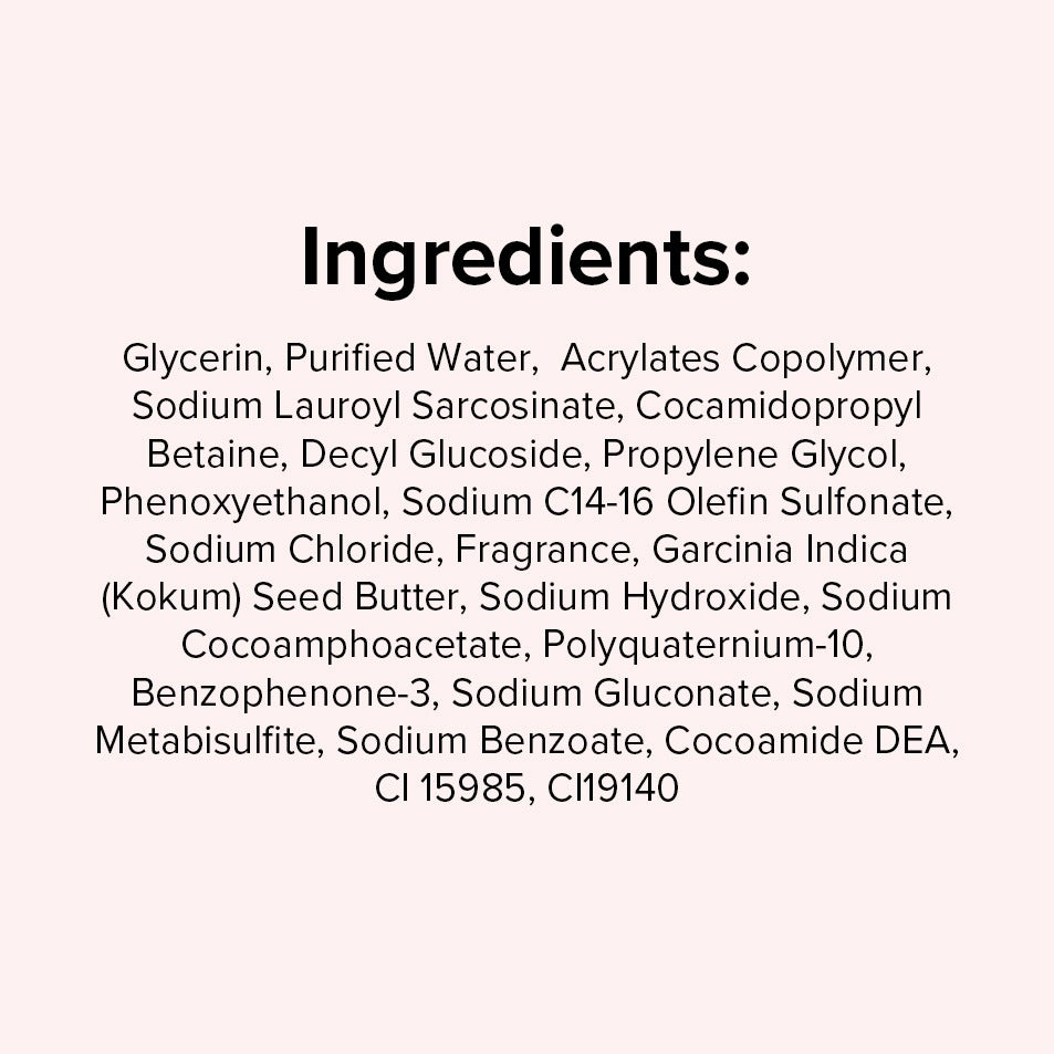 Ape Escape Kokum Body Wash ingredient list