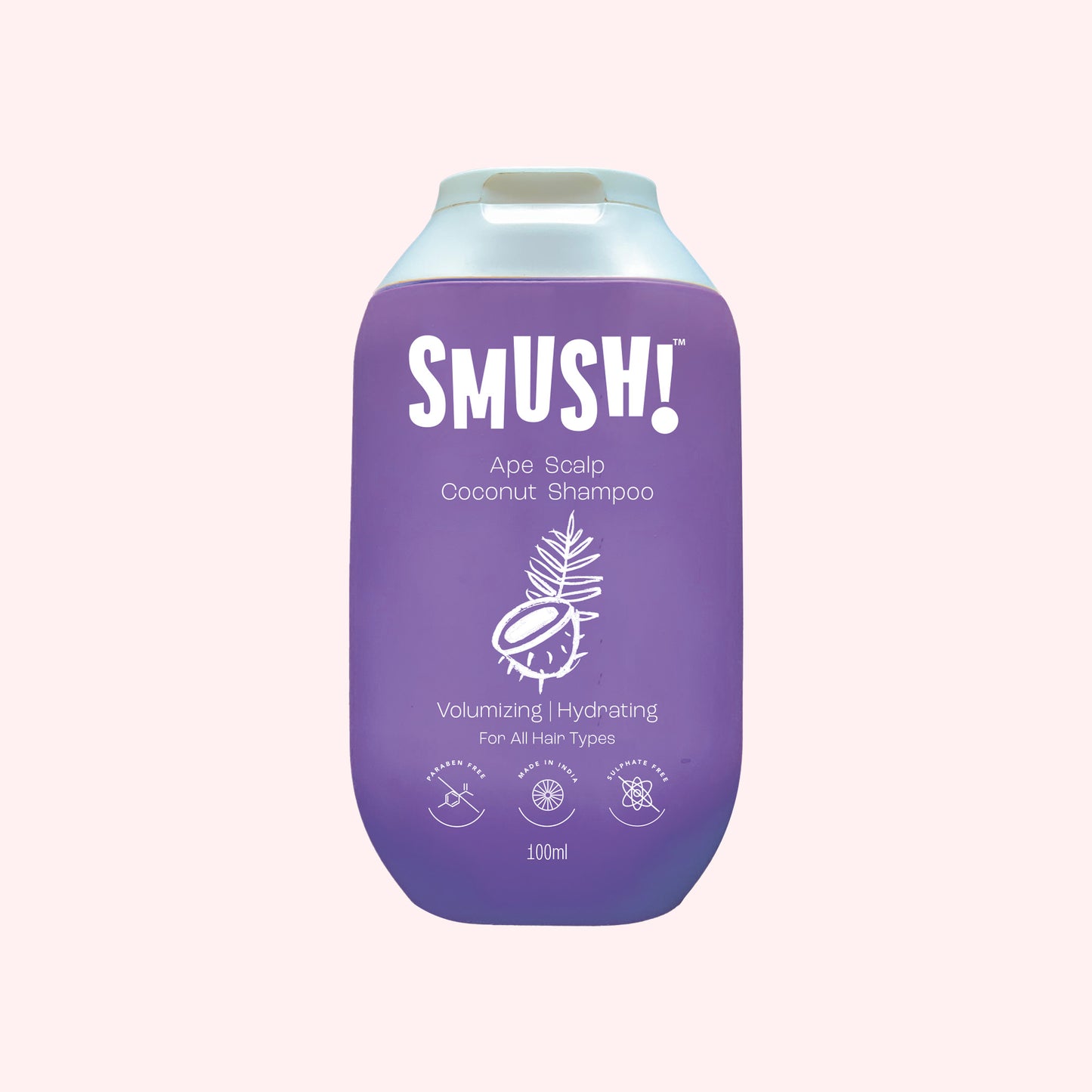 SMUSH! Ape Scalp Coconut Shampoo | 100ml | Travel Friendly Pack