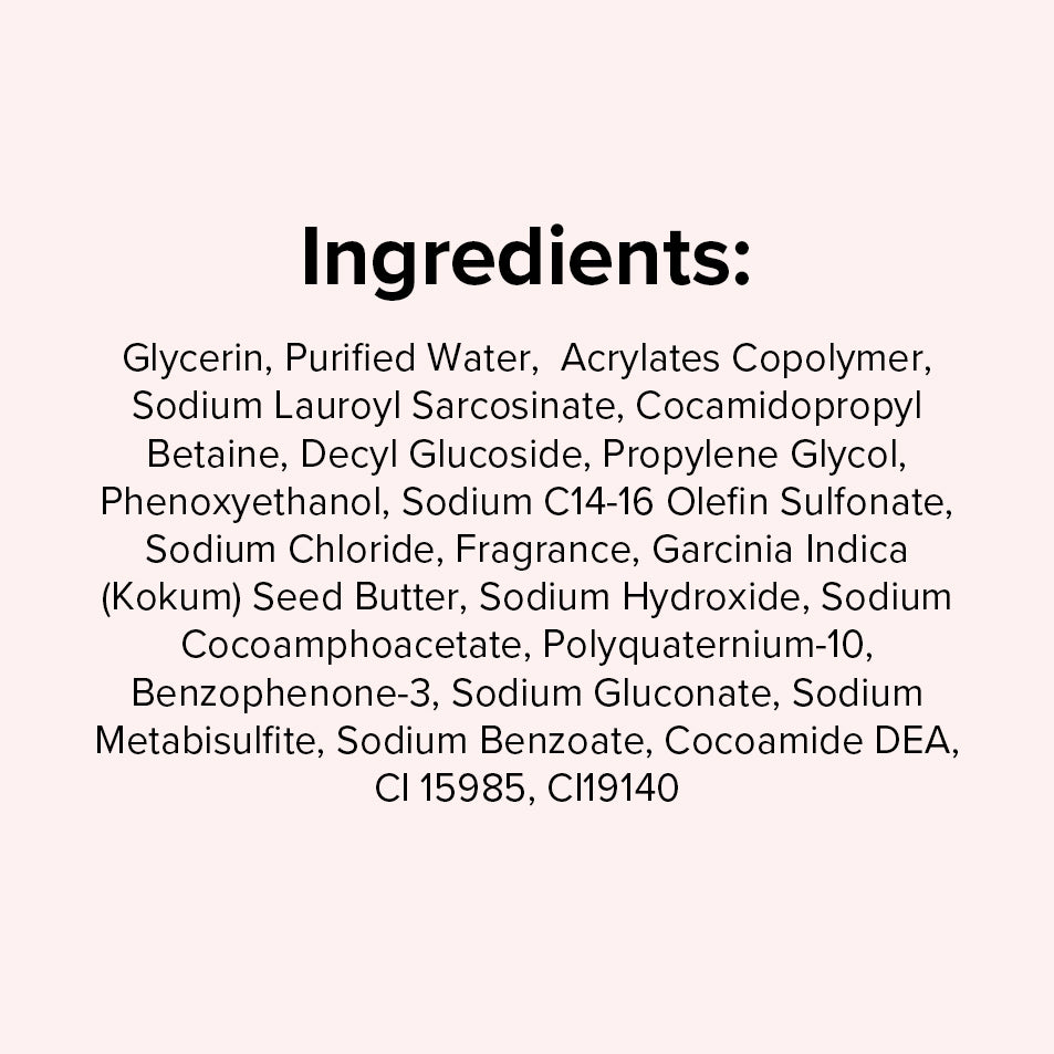 Ape Escape Kokum Body Wash full ingredient list (INCI)