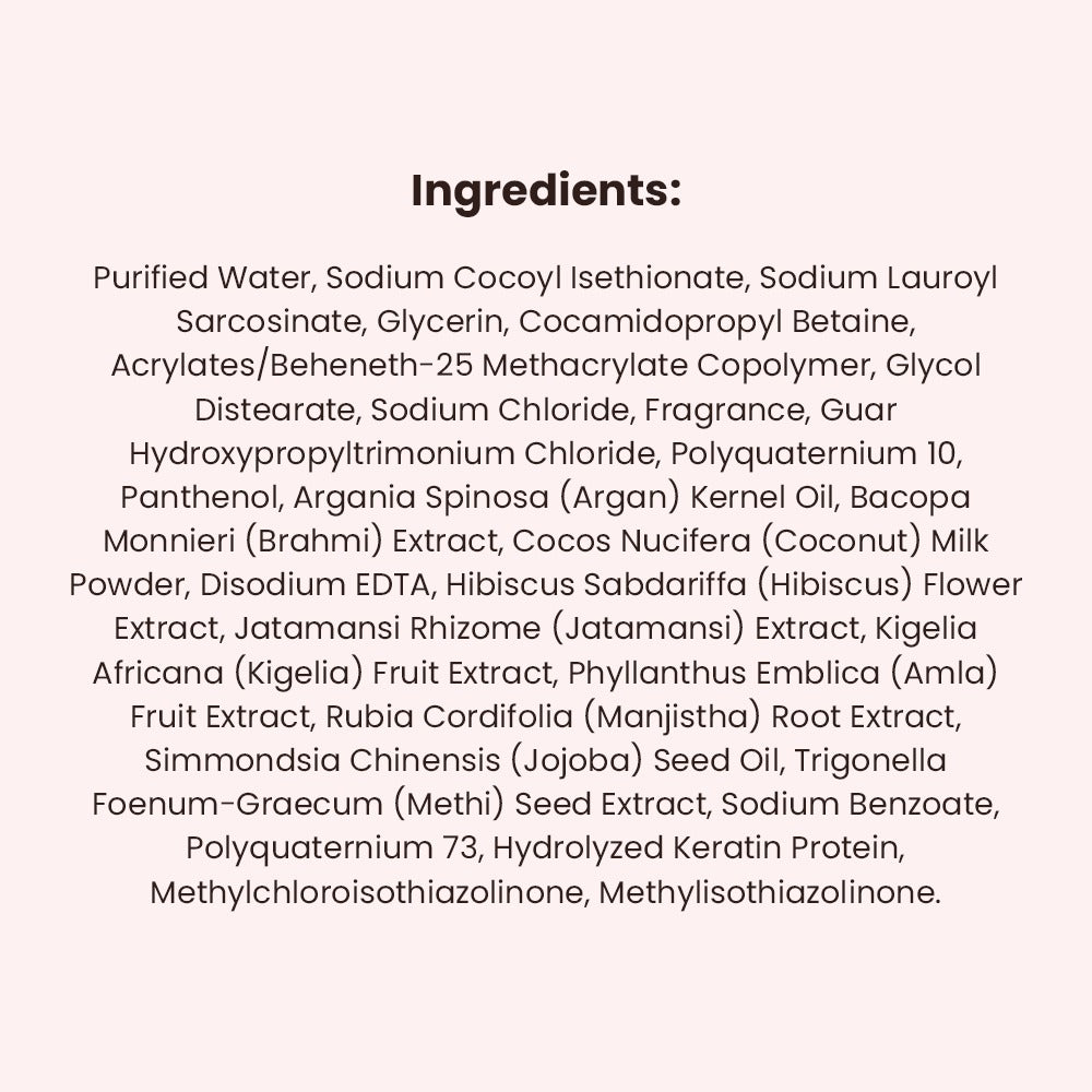 Shampoo ingredient list