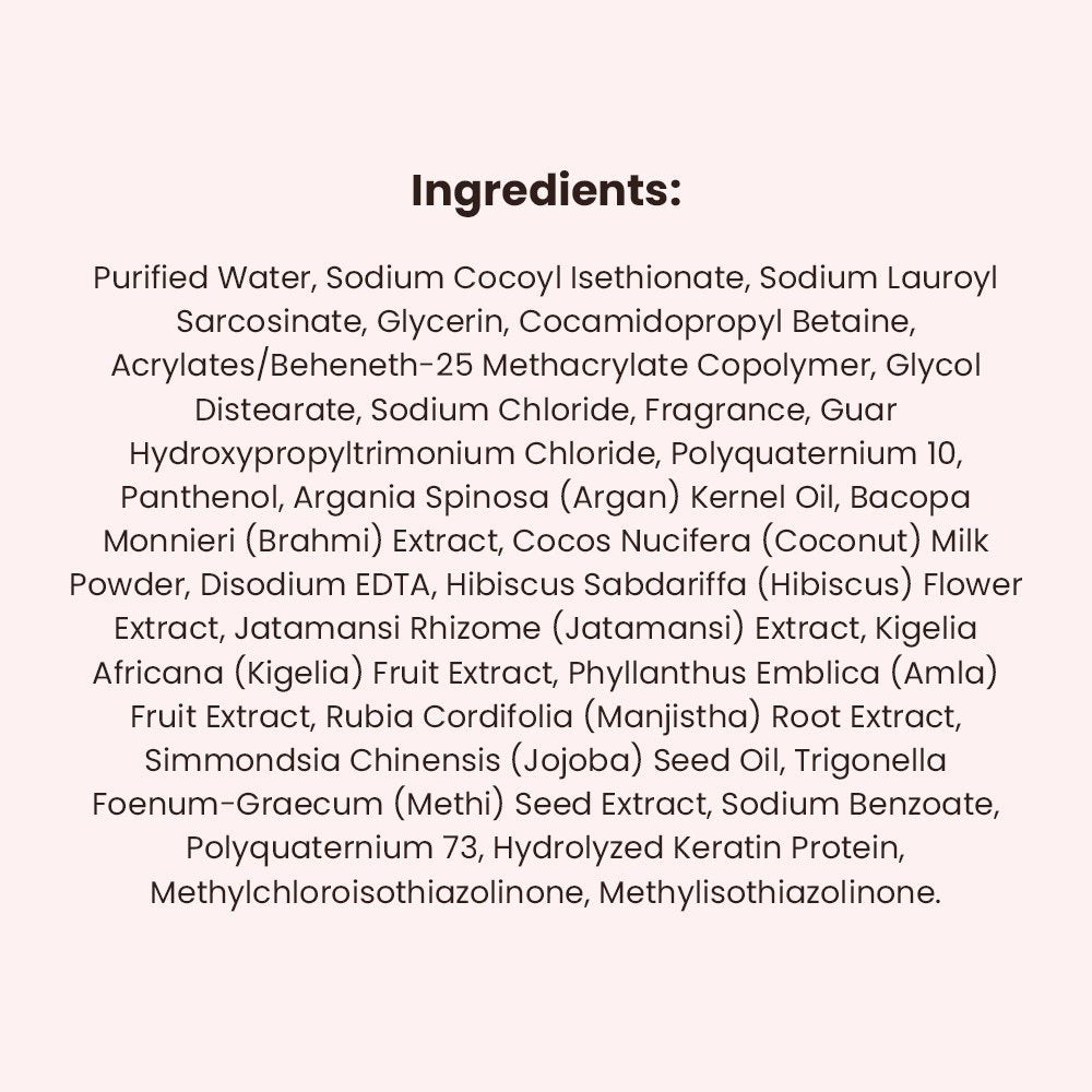 The printed ingredient list of SMUSH! Ape Scalp Coconut Shampoo; the full text follows