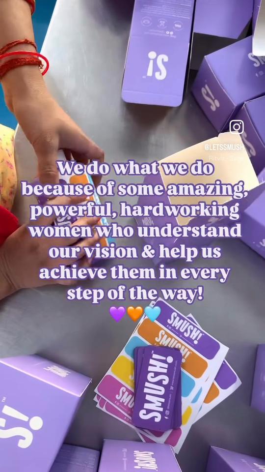 Video cover: Hands packing SMUSH! boxes with stickers