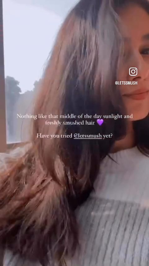 Video cover: A customer shows her freshly washed hair in the midday sun